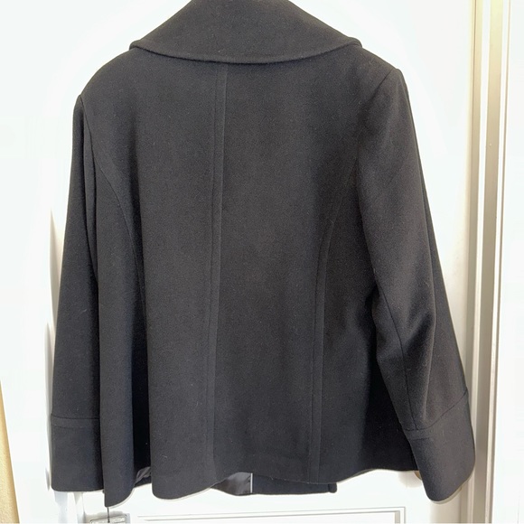 NWT Preston and York black wool double breasted peacoat women’s 16W - Picture 8 of 11